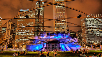 End of an outdoor live music festival