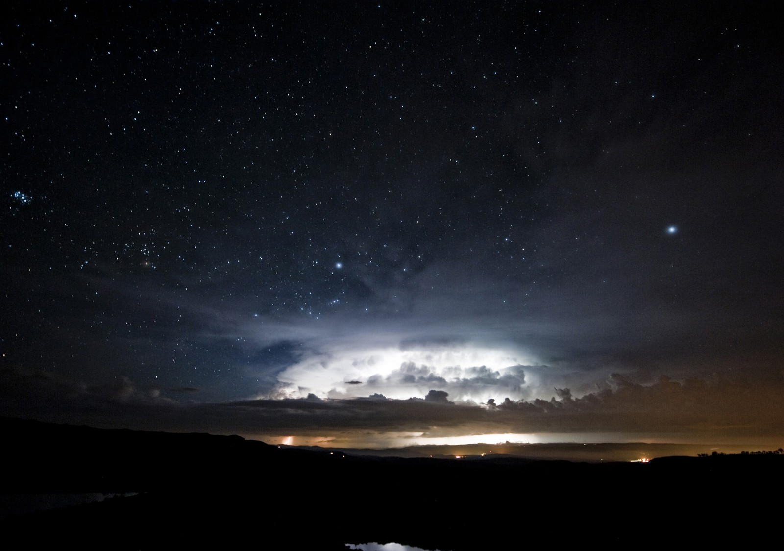 Attractive starry night sky