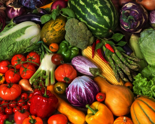 Various fruits and vegetables