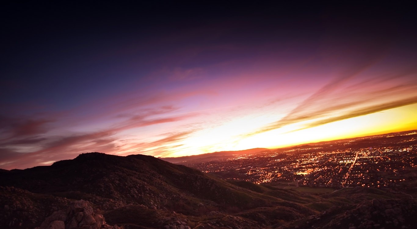 Hill overlooking a city